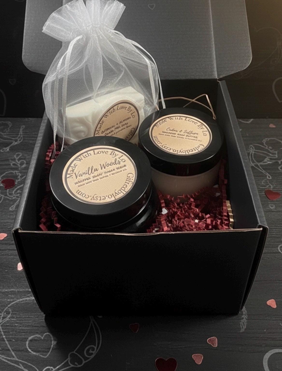 VALENTINES GIFT SET Trio with Body Butter, Whipped soap, & Goats Milk Artisan Soap