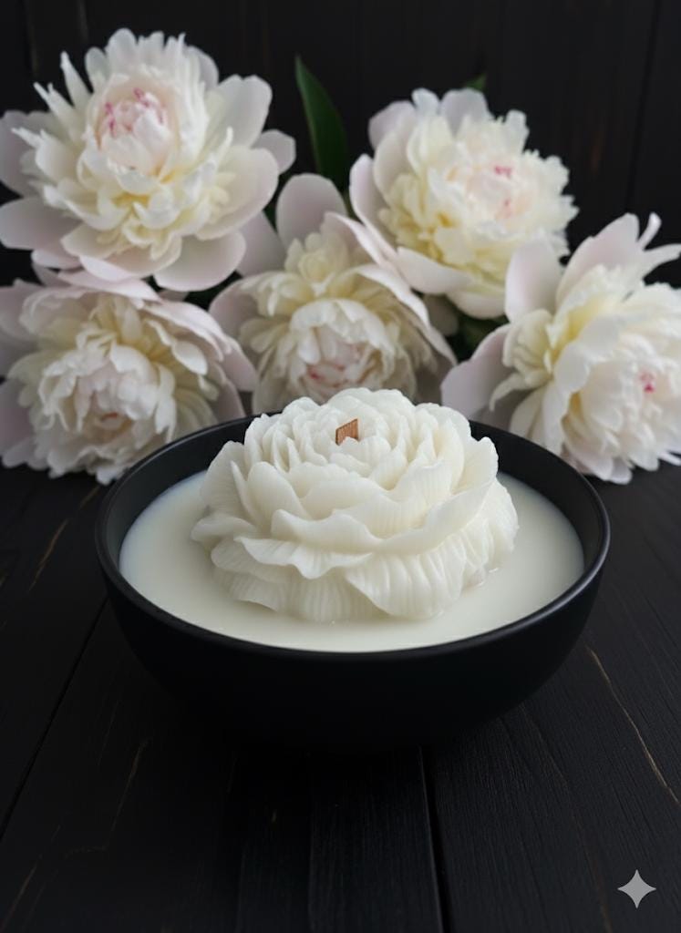 Handmade Peony Jumbo Candle