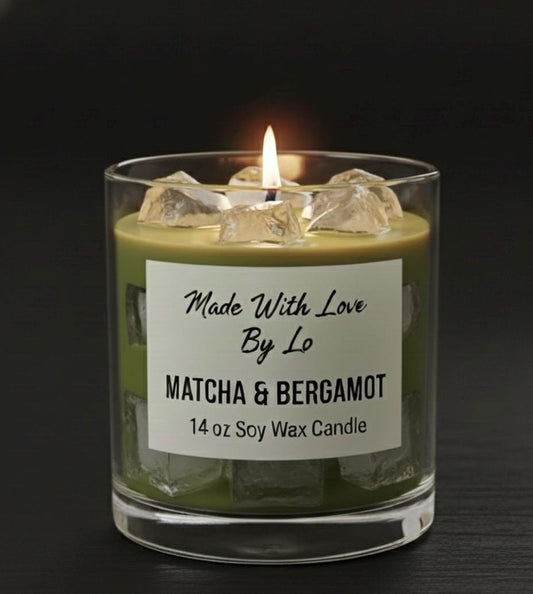 ICED MATCHA & BERGAMOT CANDLE  14 oz Soy Wax Candle